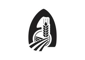 esta es agricultura y letra un texto logo diseño para tu negocio vector