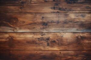 AI generated Vintage wood texture background with grunge style photo