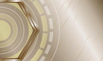 Abstract gold on metallic texture with space. technology background. vector