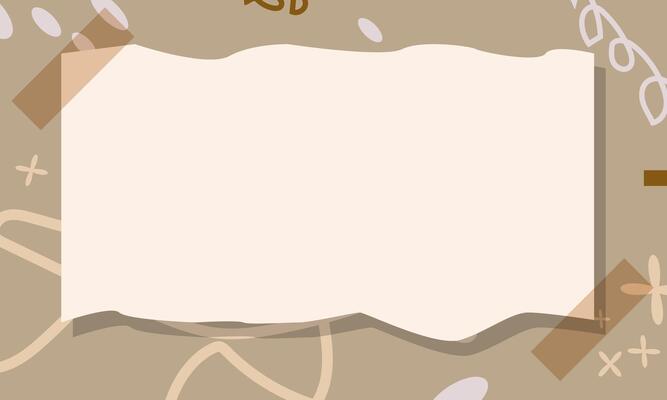 Creative and aesthetic blank pages of ripped paper with geometric background. copy space. blank paper. brown paper.