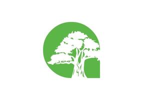 resumen un logo letra y árbol ramas con verde, negro, blanco. árbol letra diseño con minimalista creativo estilo. vector