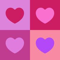 Hearts vector in colours of love romantic valentine vector