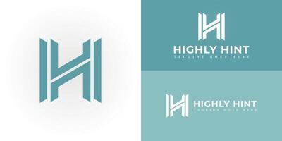 Abstract the initial letter H or HH in blue color isolated on white background. Letter Initial H or HH Hexagon Hero logo design vector applied for construction company logo design inspiration template