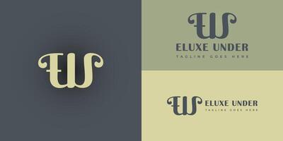 resumen inicial letra UE o ue logo en suave amarillo color aislado en múltiple antecedentes colores aplicado para Moda y ropa logo diseño inspiración además adecuado para el mismo marca o empresa vector