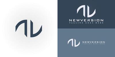 resumen inicial letra Nevada o vn logo en blanco color presentado con múltiple blanco y azul antecedentes colores. el logo es adecuado para negocio tecnología empresa logo diseño inspiración modelo vector