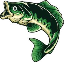 Vector illustration of largemouth bass fish