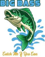 Vector illustration of largemouth bass fish