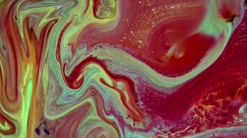 abstrait biologique hypnotique encre coloré peindre se répand video