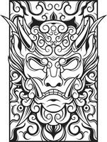 vector illustration of japanese guardian dog Komainu