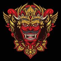 vector illustration of balinese mask