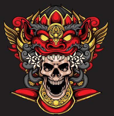 vector illustration of balinese mask