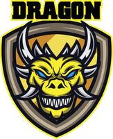 Dragon esport logo for gaming team vector