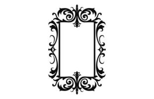 A Decorative Rectangle frame Vector free, Vintage Ornamental border outline