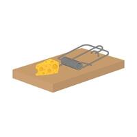 Vector illustration. Isolated mouse trap symbol object