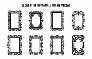 Vintage Ornamental Corner border Vector bundle, Set of Decorative Rectangle frame Vector free