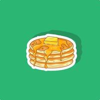 Vector illustration of pancake sticker