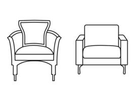 Modern furniture armchair home, Continuous line drawing executive office chair concept, sofa chair vector illustration