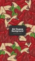 aire guayaba antecedentes ilustración, tropical Fruta diseño antecedentes para social medios de comunicación enviar vector