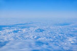 cloudscape - continuous cumulus clouds, top view photo