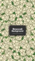 Broccoli illustration, tropical vegetable background design template vector