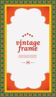 Ethnic frame idea with indonesian pattern vector