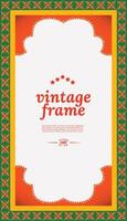 Ethnic frame idea with indonesian pattern vector