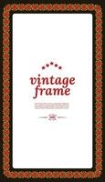 Vintage frame border idea using colorful abstract illustrations vector