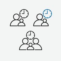 User Time Table, Modern Vector Illustration Icon Collection