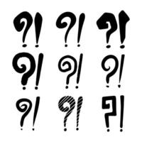 Doodle Question Mark, Sign and Symbol for Design, Presentation or Website elements. vector