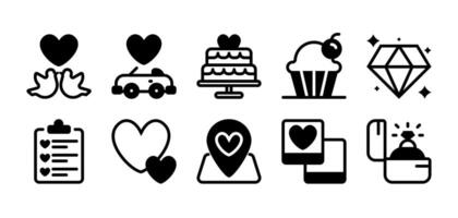 Wedding Icon Pack Mix Vector Pro Illustration