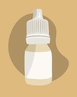 Eye drops vector isolated illustration. Medicine bottle.