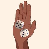 Vector isolated illustration of playing dice.