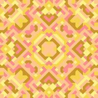 Vector seamless pattern of simple geometric shapes. Repeating endless ornament of squares, rhombuses and triangles. Colorful abstract background, wallpaper. Image with kaleidoscope effect, tiles