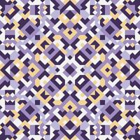Vector seamless pattern of simple geometric shapes. Repeating endless ornament of squares, rhombuses and triangles. Colorful abstract background, wallpaper. Image with kaleidoscope effect, tiles