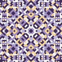 Vector seamless pattern of simple geometric shapes. Repeating endless ornament of squares, rhombuses and triangles. Colorful abstract background, wallpaper. Image with kaleidoscope effect, tiles