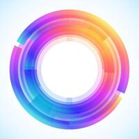 Geometric frame from circles, vector abstract background, wallpaper