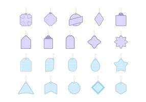 Hang Tag Element Shape Set vector