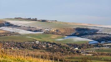 ver de el sur bajadas en Oeste sussex en un de invierno día foto