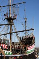 BRIXHAM, DEVON, UK - JANUARY 18. View the Golden Hind in Brixham, Devon on January 18, 2024 photo