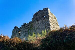 ruins of the antique castle Gedelme Kalesi in the Taurus mountains, Turkey photo