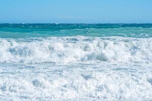 sea surf on a sunny day photo