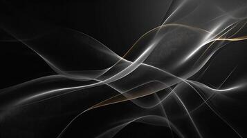 AI generated Modern Black Background Line Light Abstract photo