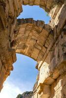 view of the arched vaults of ancient ruins photo