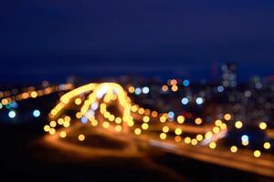 abstract blurred background - city lights photo