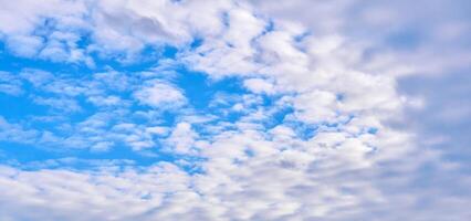 natural background - blue sky with white clouds photo