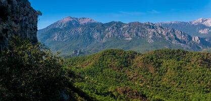 Mediterranean mountain landscape on the southern coast of Turkey photo