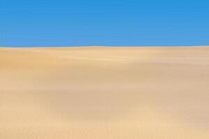 lifeless sandy desert landscape under blue sky photo