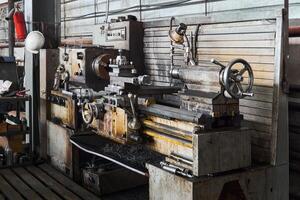 turner workstation with a lathe in the foreground photo