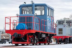 Self-propelled power plant ESU1a at the Museum of Narrow Gauge Railways in Yekaterinburg, Russia photo