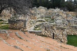 ruins of ancient Greek amphitheater in Chersonesos photo